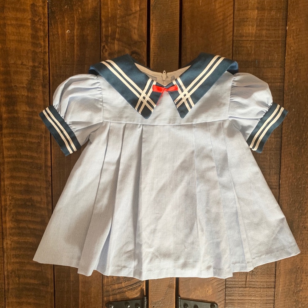 Vintage 12M sailor girl dress